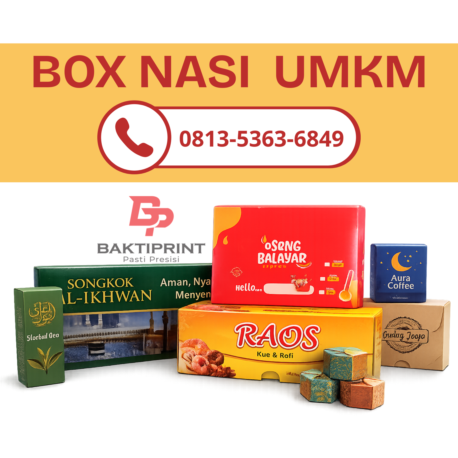Contoh box nasi custom Bakti Print